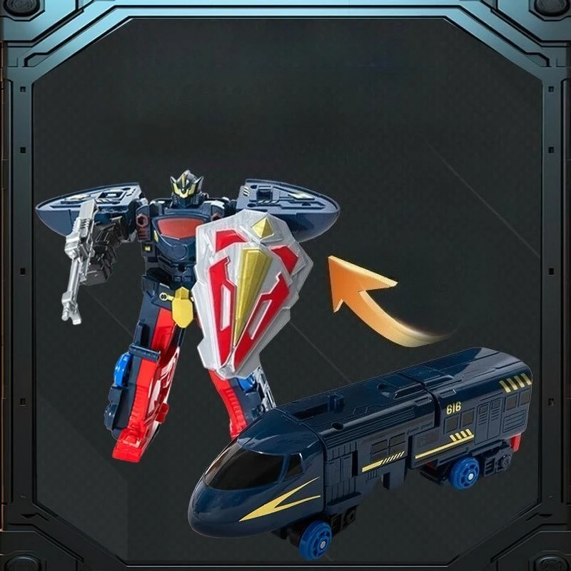 2個！ 6 ''/15 センチメートル変形ロボット玩具コンバーチブルアクションフィギュア ABS プラスチックモデルロボット列車メカ戦士シリーズ子供のギフト