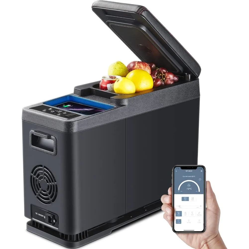 Refrigerador portátil pequeno do carro para exterior, 12 volts, 9 quart 8L, 5 graus-68 graus, 12 V, 24V DC