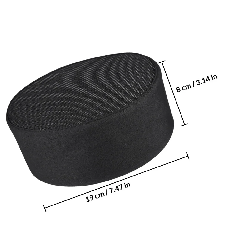 2Pcs Black Chef Cap Multi-Purpose Lightweight Net Hat for Hotel Kitchen Staff Catering Workers Fashionable Adjustable Working