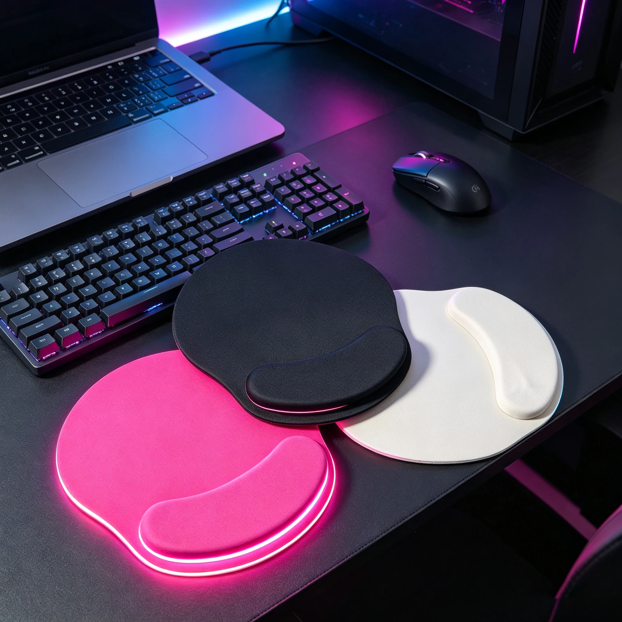 1pc Circular Arm Guard Mouse Pad - EVA Memory Foam Arm Guard Pad for Office and Home Use - Comfortable and Smooth Wrist Pad, Sui
