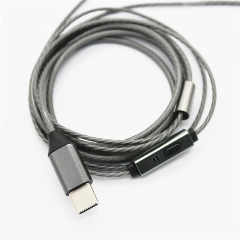 MMCX Replacement Headphone Cable TYPE-C Audio Cable with Volume Control HiFi Earphone Line for Shure SE215 SE315 SE535 SE846