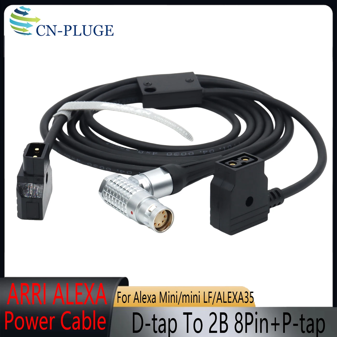 D-tap To 2B 8Pin+P-tap Port for ARRI Alexa Mini/MINI LF Camera Power Cable