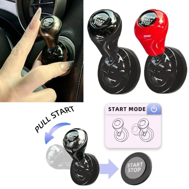 Creative Car One-Touch Start Button with Push-to-Start Rocker Lever Car Accessories Interior Decor Push Rocker Start accessor