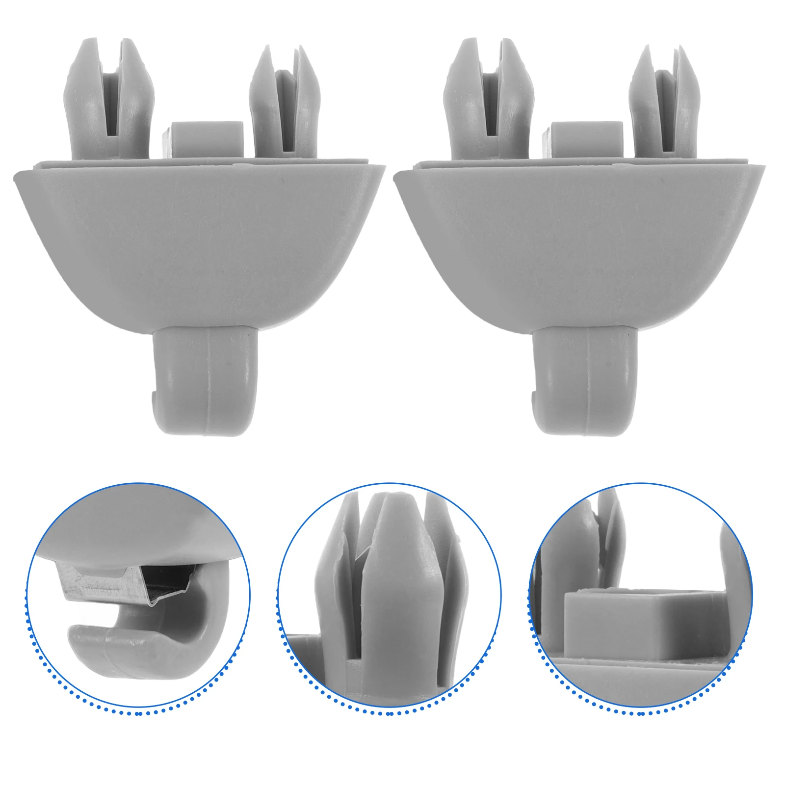 

2pcs Sun Visor Hook Clips Universal Car Interior Fixing Accessories Easy Installation Durability Plastic Visor Bracket