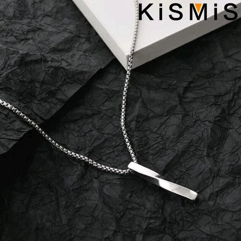 قلادة أنيقة هندسية من الفولاذ المقاوم للصدأ للرجال فكرة هدية إكسسوار مجوهرات أنيقة #6