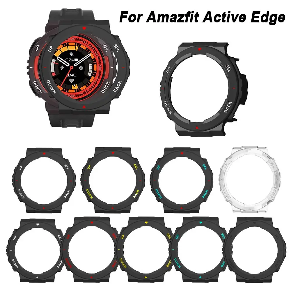 New PC Protective Case Anti-Scratch Frame Edge Shell Accessories Smart Watch Screen Protector for Amazfit Active Edge