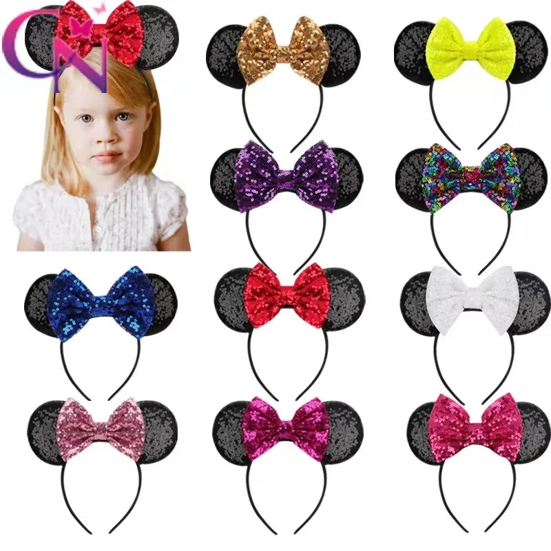 Ziming 9.5 cm Big Size Black Mouse Ears Headband For Girls 5\