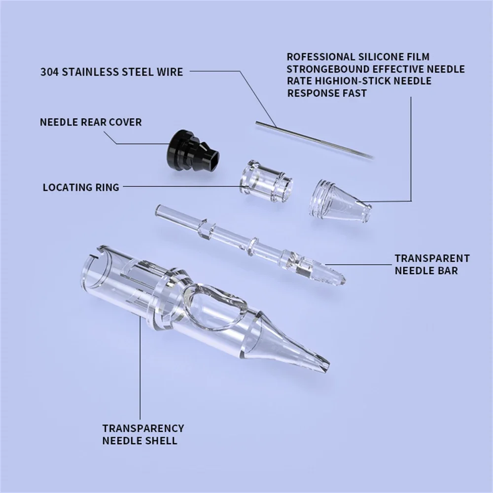 Completa sem fio Tattoo Machine Kit com fonte de alimentação, agulhas de cartucho, tinta prática pele, bandagem, novo, 20pcs