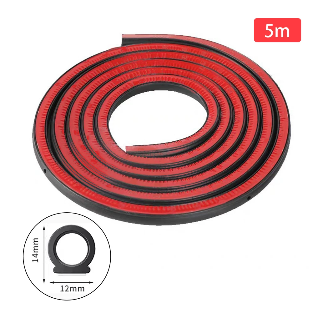 5m Car Rubber Door Big D Type Car Door Hood Seal Strip Universal Noise Insulation Epdm Car Rubber Seals For Auto Seal Strip