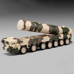 Scale 1:50 DF-31 Missile Launcher Model Toy Car Sound Light Die-cast Metal Missiles Vehicle Models Boys Kids Military Toys Gifts