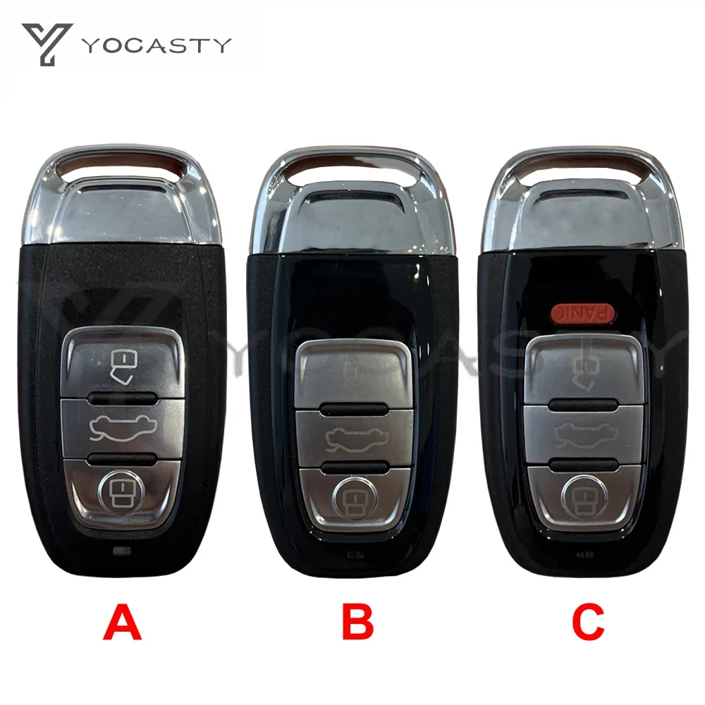 YOCASTY Remote Key Shell Case With Logo For 2008 2009 2010 2011 2012 2013 2014 Audi A4l A3 A4 A5 A6 A8 Quattro Q5 Q7 A6 A8