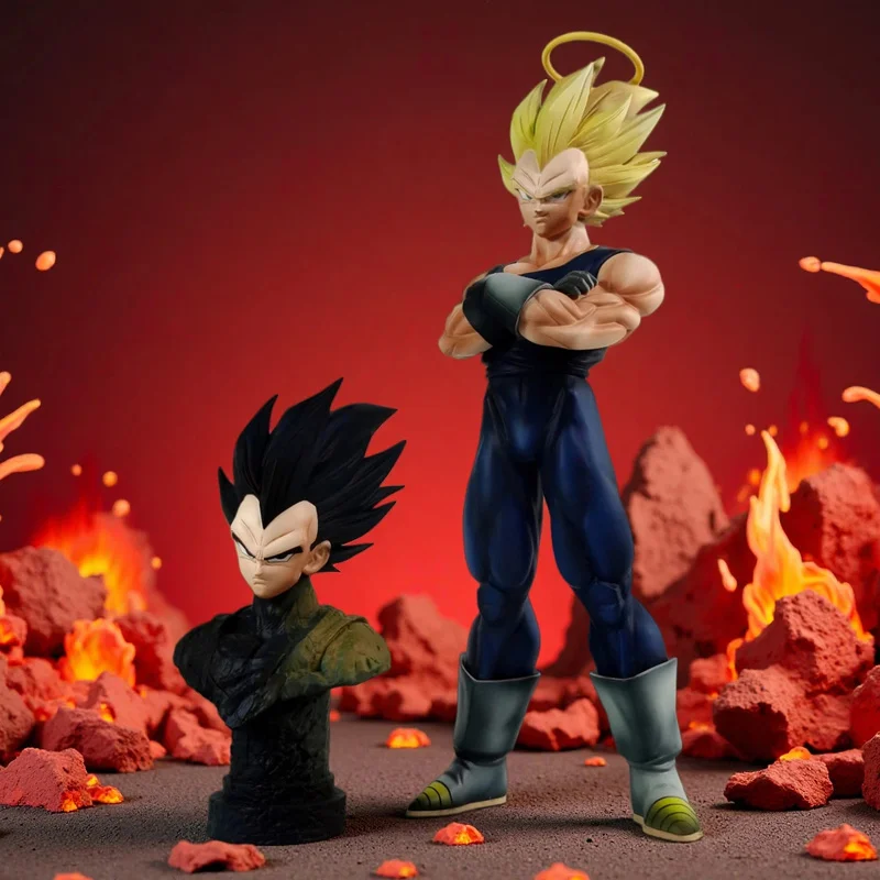 

Bandai Dragon Ball Yj Vegeta Gk Collectible ActionFigure Crossed Resin Statue Anime Peripheral Desktop Decoration ForEnthusiasts