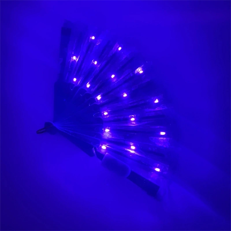 Ngày lễ tình nhân Đèn LED phát sáng Quạt ren hoa Quạt phát sáng hoa hồng cầm tay