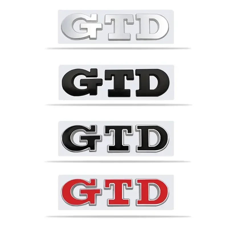 3D Metal GTD Logo Rear Boot Trunk Emblem Badge Decals for VW Polo Golf 5 6 7 CC Passat Jetta MK4 MK5 MK6 Car Styling Stickers