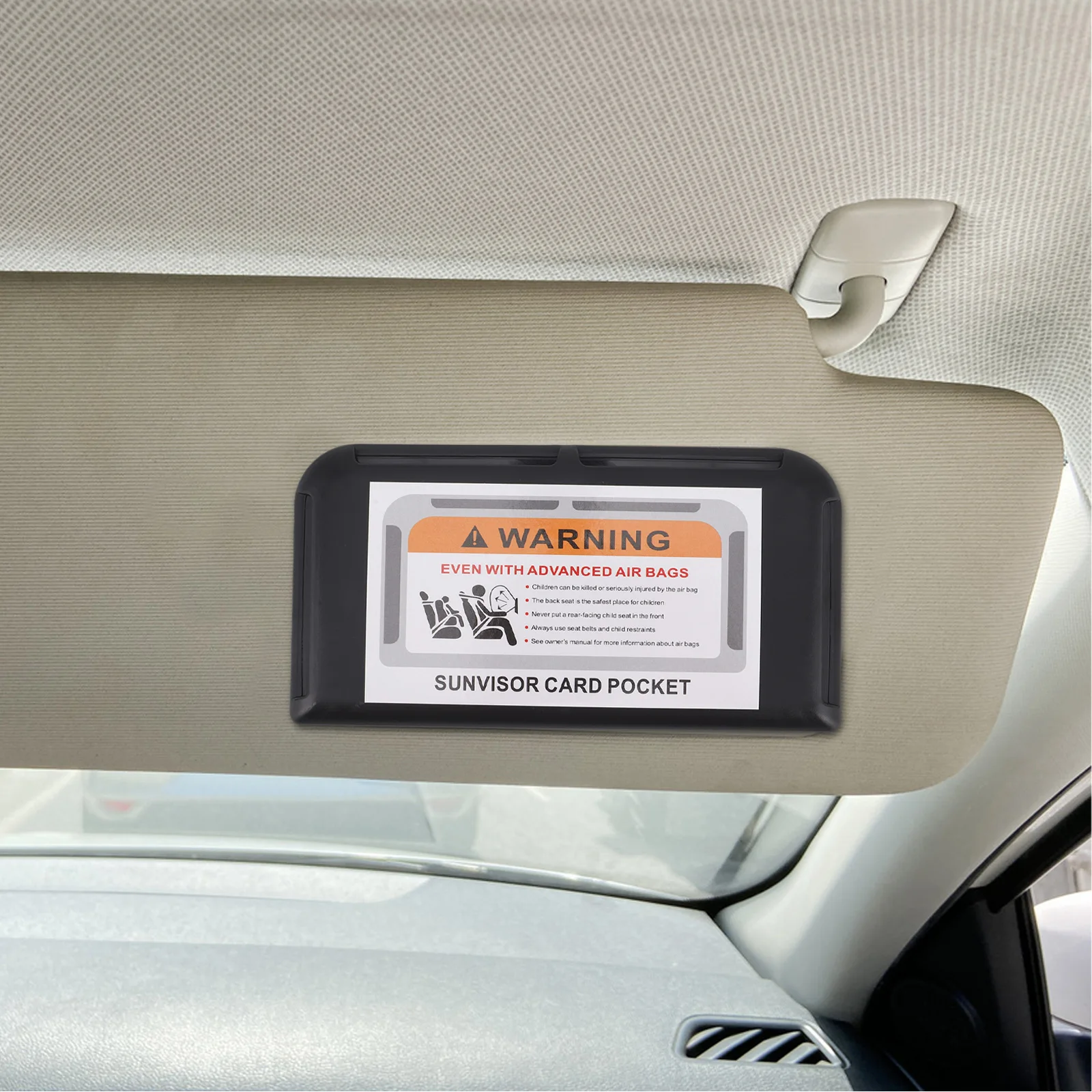 

Universal Card Holder Organizer Multifunctional Document Storage Business Cards Holder Durable Abs Compact Design Easy