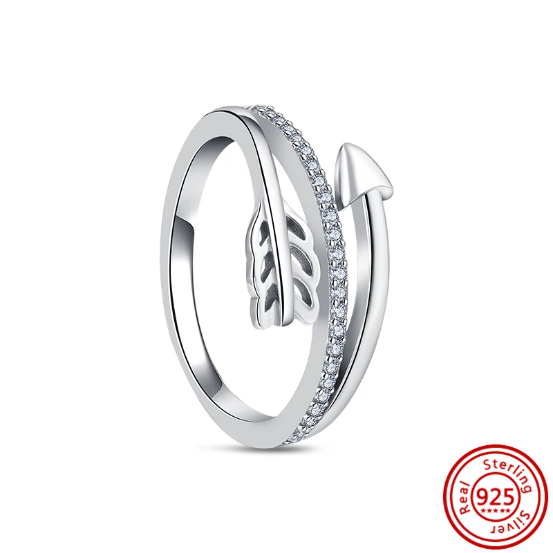 Women's 925 Sterling Silver Simple Stackable Zircon Ring