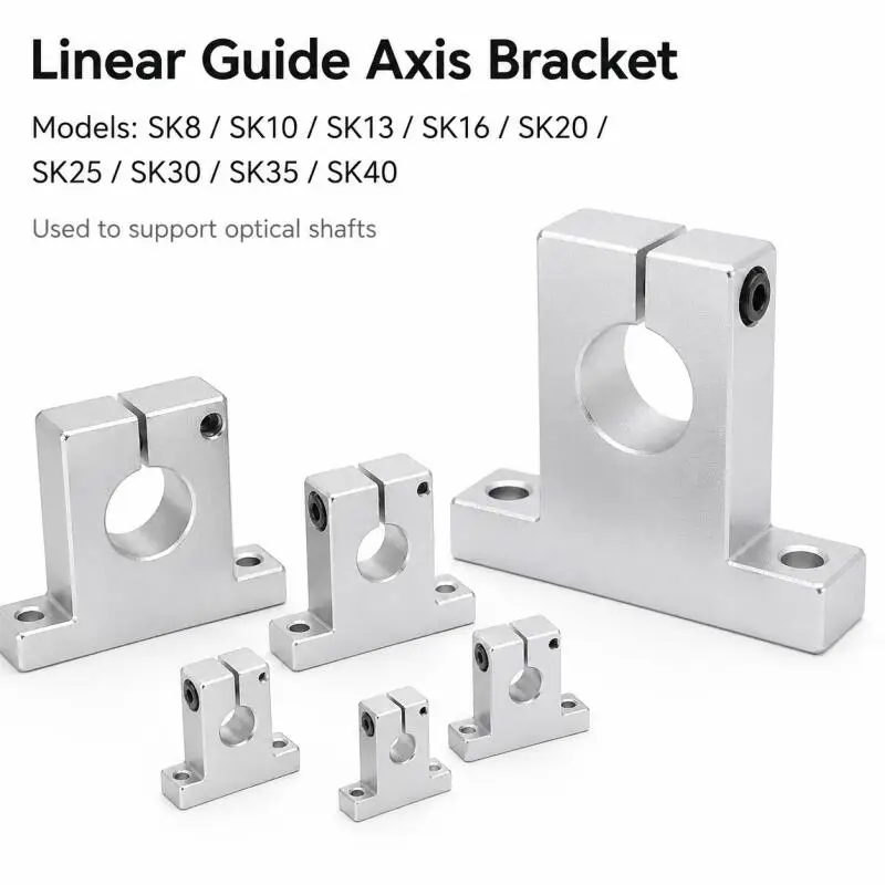 SK8 SK10 SK13 SK16 SK20 SK25 SK30 SK35 SK40 linear bearing rail shaft Support Linear Shaft Linear Rod CNC Router printer Part