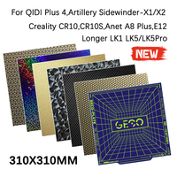 For QIDI Plus 4 Build Plate 310x310 Build Plate Smooth PEO PET PEI Sheet for CR10 CR-10S Artillery Sidewinder x2 Longer LK5 Pro