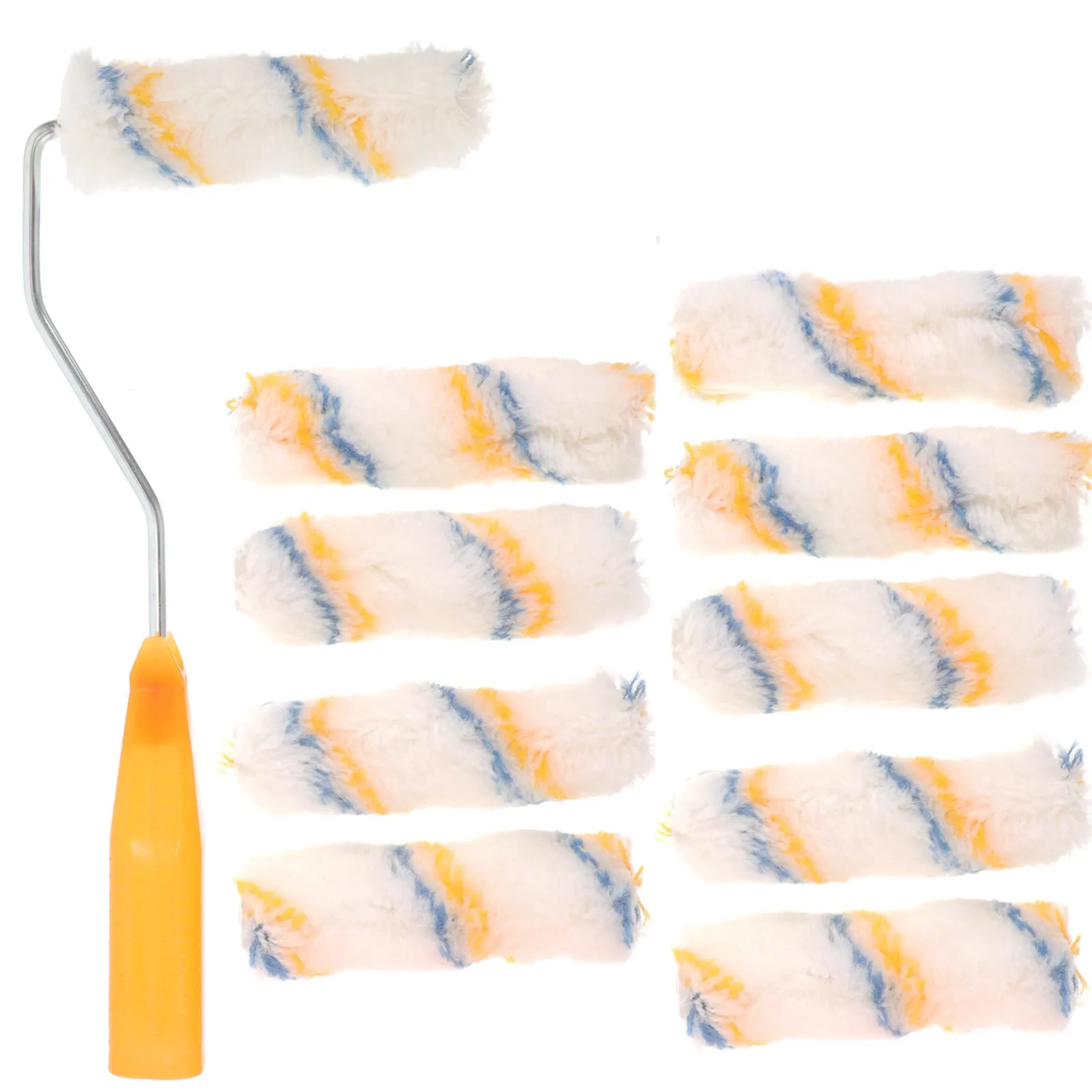 

1 комплект, маленькая валиковая кисть, портативные крышки валиков для краски, многоразовые, легко чистящиеся, гладкое применение для стен, латексные краски на масляной основе