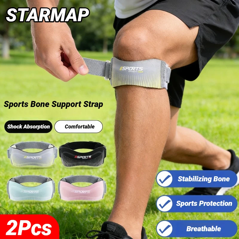 2Pcs Knee Pad Adjustable Knee Strap Patellar Tendon Pressurized Protector Support Slider Pad Guard Badminton Running Brace
