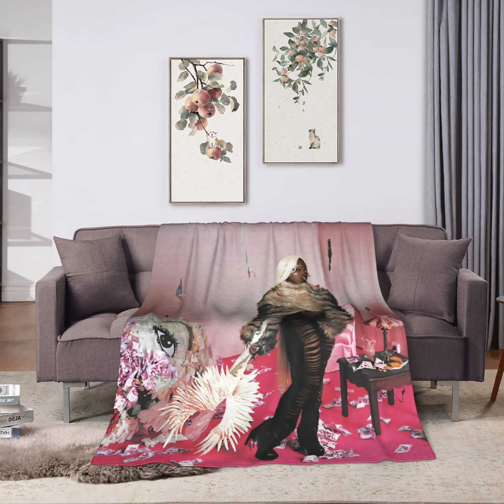 Rapper Theodora Mega Bbl Album Graphic Blanket Quality Soft Warm  Throw Blanket Winter Couch Chair Sofa Bed Print Bedspread