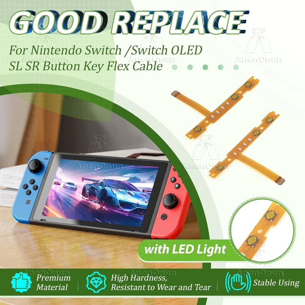 SL/SR ボタンフレックスケーブルスイッチ/スイッチ OLED プレミアムジョイコンキーリボンサイドインジケータライトケーブル交換修理部品