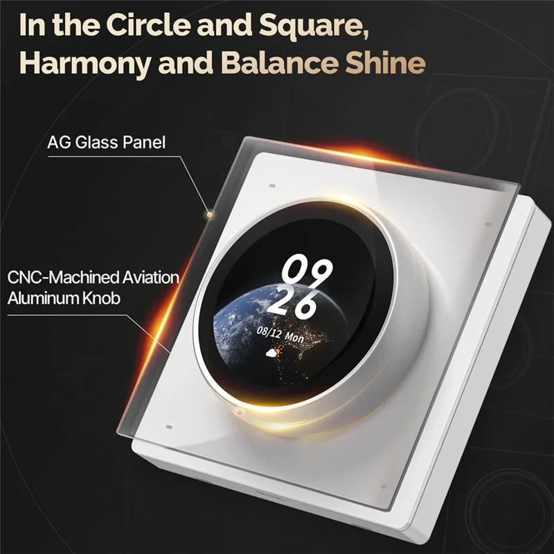 AA08-Tuya Wifi Smart Knob Schermo di controllo centrale Touch Ruota Switchh 3 relè Smart Knob Switchh