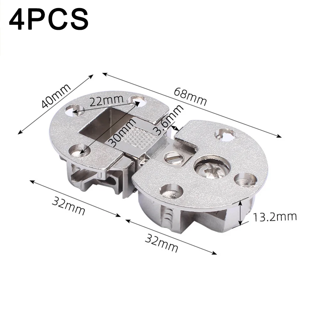 4 pezzi cerniera a patta semicircolare cerniera pieghevole armadio armadio cerniera nascosta 13x9x5 cm per mobili per la casa riparazione hardware