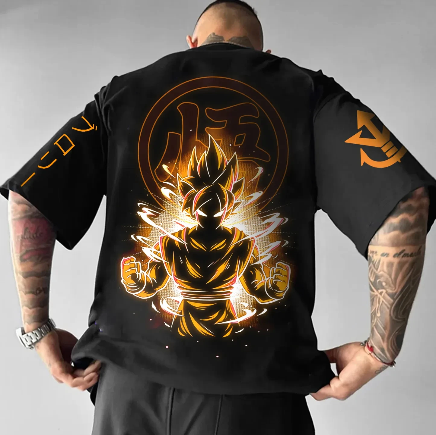 

Dragon Ball Collaboration Самая продаваемая летняя мужская футболка для спорта и жизни большого размера с круглым вырезом и короткими рукавами для поездок на работу