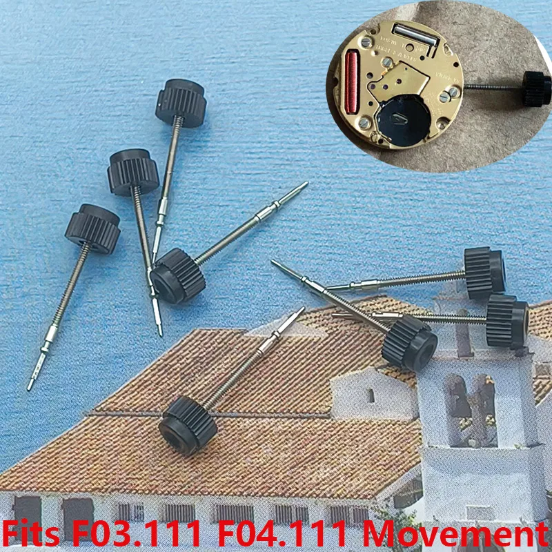 

316 Stainless Steel Watch Crown Stem Spare Parts Fits F03.111/F04.111 Movement Watch Replacement Repair Watch Crown Stem Parts