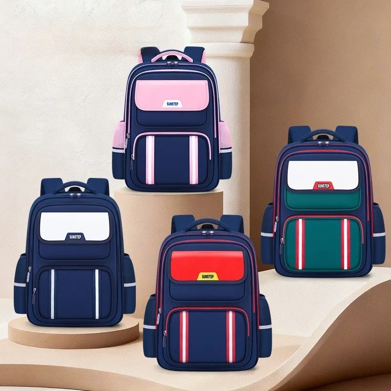 Luxury British Kids Backpack Primary Students Schoolbags Large-Capacity Durable Rucksack Light Spine Support Boys Girls Book Bag