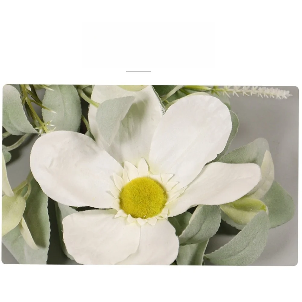 Nordic Minimalist Artificial for magnolia Hanging Tree for Wall Decoration White 50cm Fake Flower Silk Petals Plastic