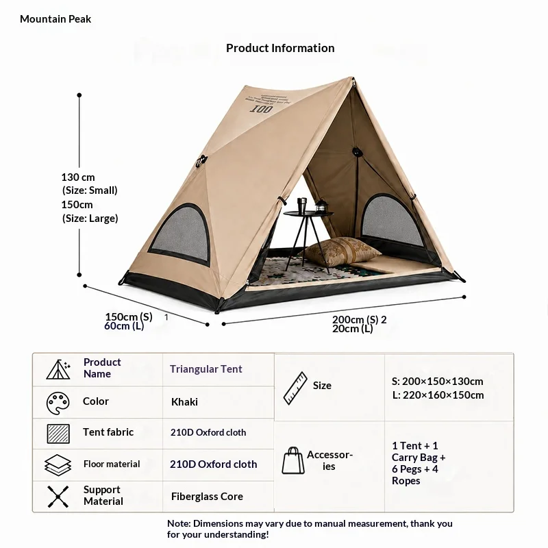 Automatisches Dreieckszelt, Outdoor-Campingzelt, das in nur 3 Sekunden aufgebaut werden kann. Wasserdicht und UV-beständig. – Detail 8