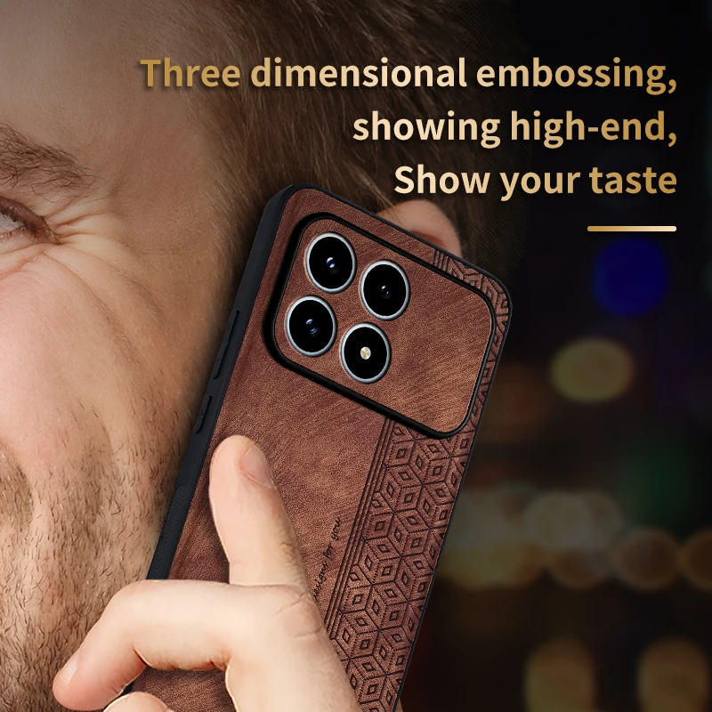 

For Xiaomi Redmi K90 Luxury Leather Case Cover Redmi K90 Pro Max Fall Resistance Lens Protection Phone Coque Redmi K70 K80 Ultra