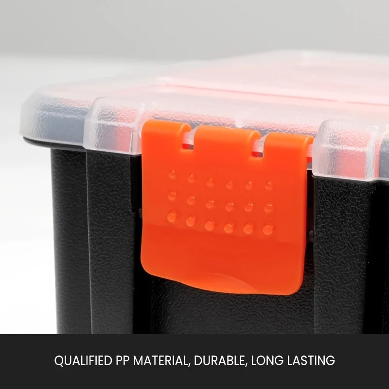 DELIXI ELECTRIC 6/10/13 Inch Parts Storage Box Drill Bit Sorting Box Tool Box Classification and Grid Box Screw Storage Box