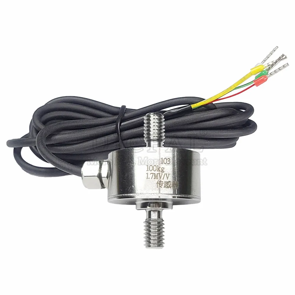 Miniature Pressure Tension Sensor Stainless Steels Automated Load Cell M5 M6 M8 0-5KG 0-50KG 0-500KG Tensile Force Transducer