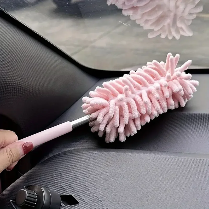 Mini Car Duster Brush Extendable Bendable Microfiber Dusting Tool for Home and Auto Interior Cleaning Polyester Fiber Material