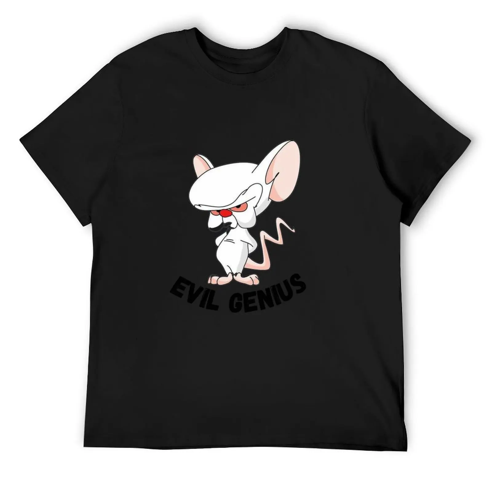 Pinky and the Brain-Evil Genius T-Shirt man t shirt kawaii clothes basketball graphic tees mens graphic t-shirts funny