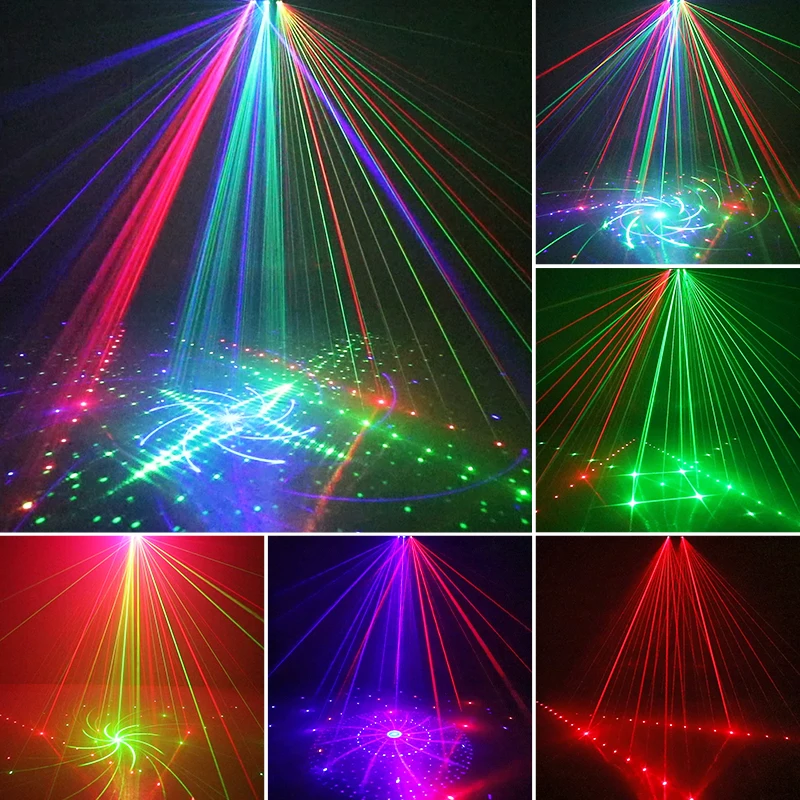 Imagem -03 - Luzes de Discoteca Controle Remoto para Casa Automático Função de Memória Luz de Festa Luz uv Aplicável ao Laser Led Música 21 Olhos