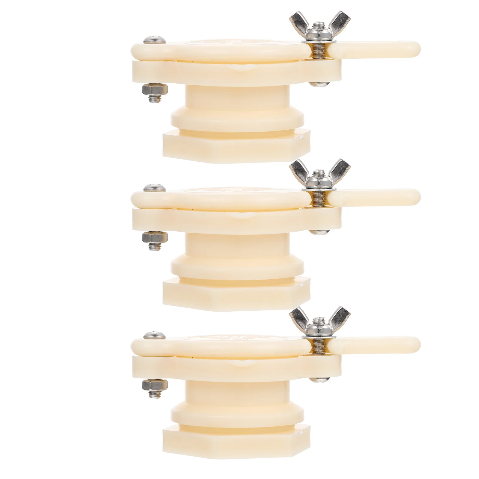 3 قطعة صمامات بوابة العسل البلاستيكية المتدفقة العسل خروج معدات تربية النحل النازع الملحقات مقبض طويل دائم