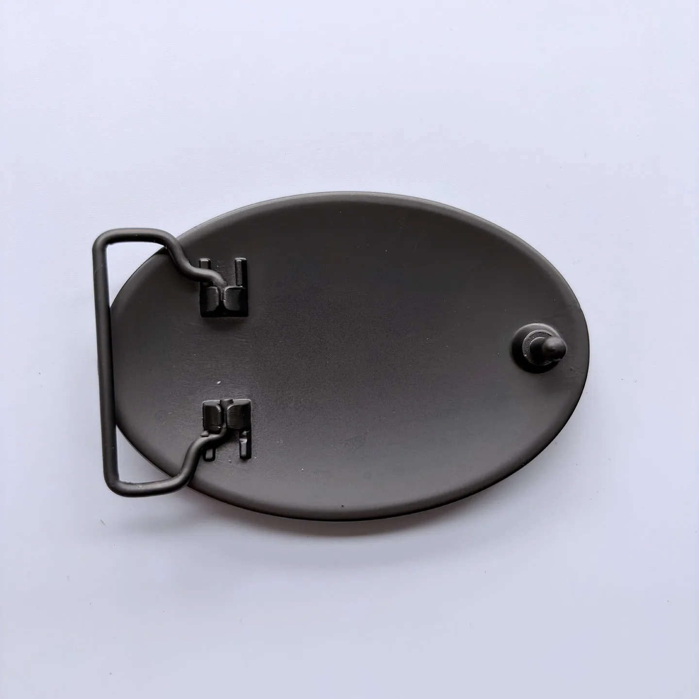 European Vintage Belt Buckle Oval Floral Scroll Black Silver Two-Tone Mens Retro Belt Accessories BUCKLE-WG023
