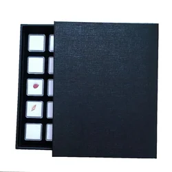 Clear Loose Diamond Storage Box 40x40mm Gemstone Packaging Organizer 57x37mm Pendant Jewelry Display Tray for Stones Showcase