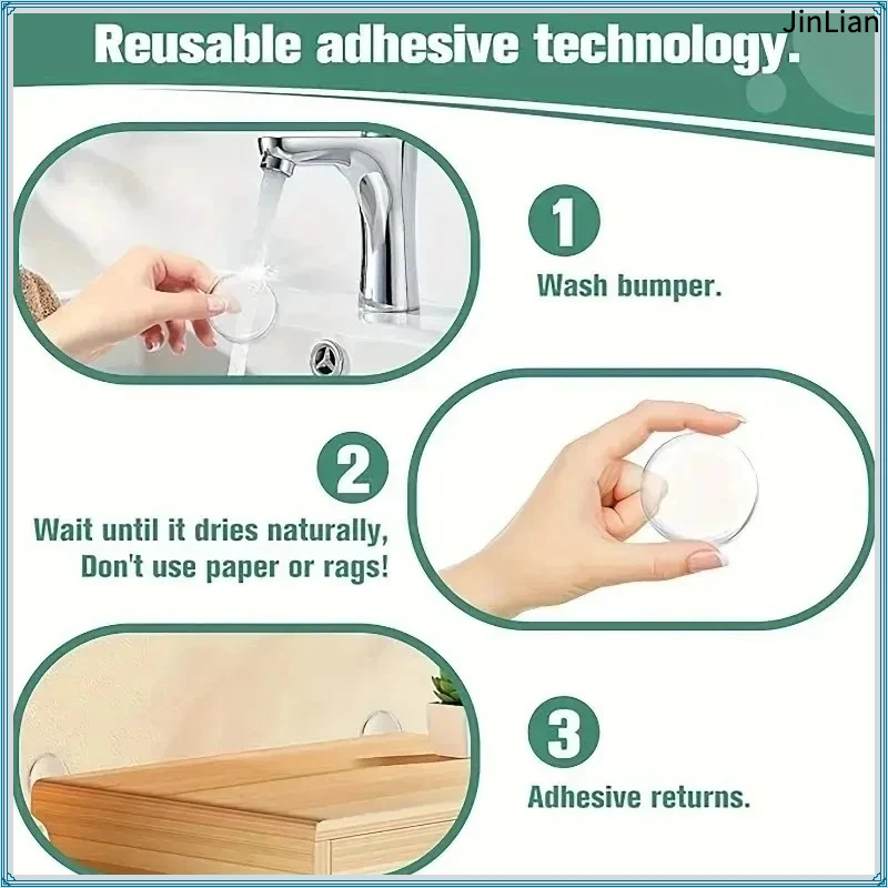 Door Knob Wall Shield Clear Soft Rubber Door Stopper Door Handle Bumper Mute Stickers Wall Protector Muffler Pad Protective Plug