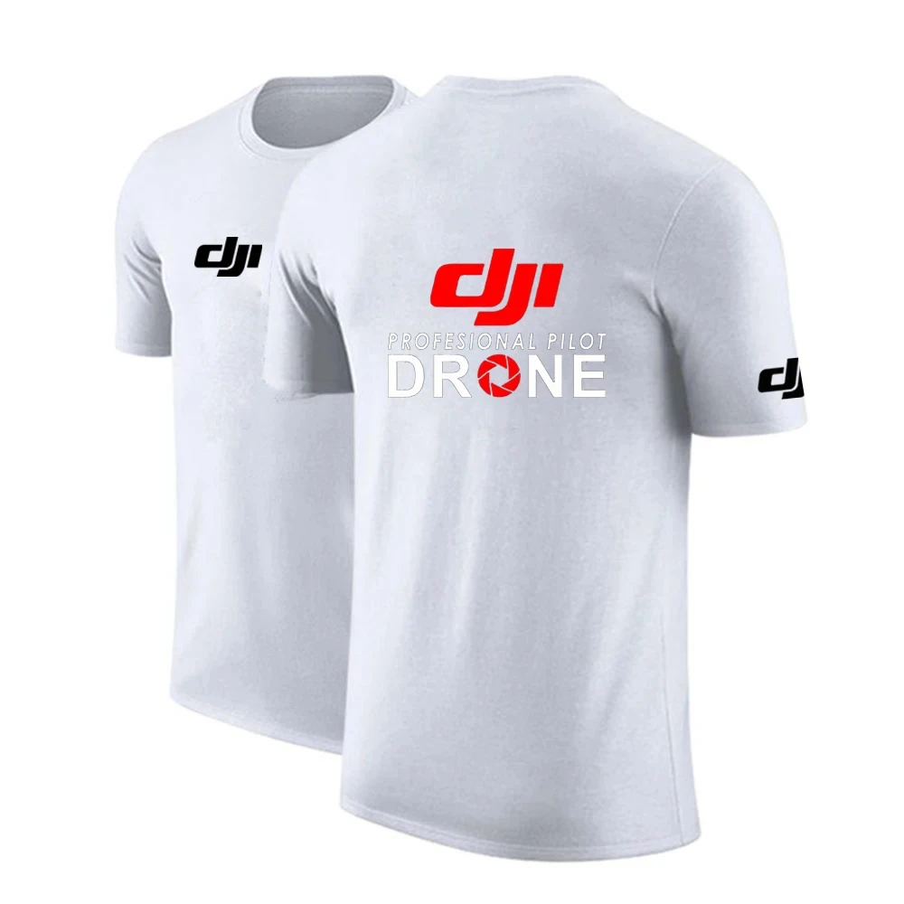 Summer New Dji Professional Pilot Drone Printed T Shirt Men Popular Running sports Tee Oversized Male Streetwear Fashion Unisex