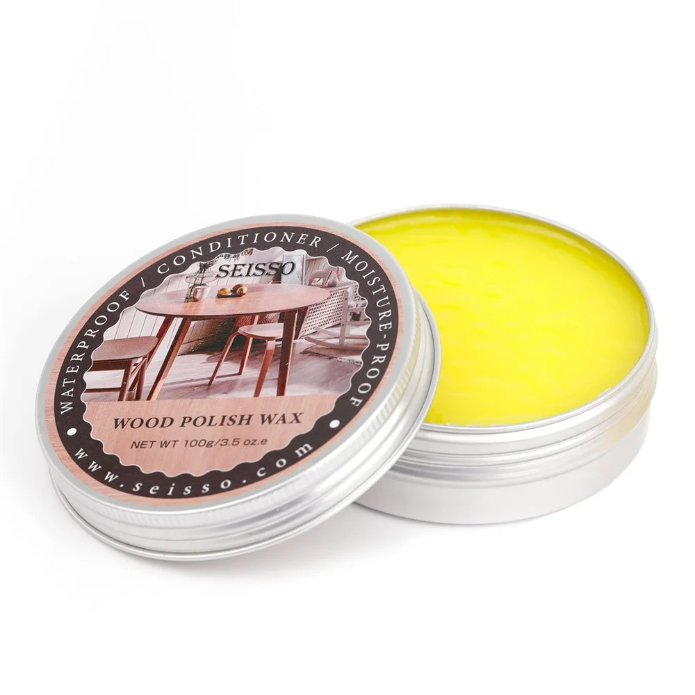 SEISSO Wooden Furniture Polish Wax Paste Multi-Purpose Conditioner Cleaner Restorer for Furniture Floors Cabinets Tables Doors