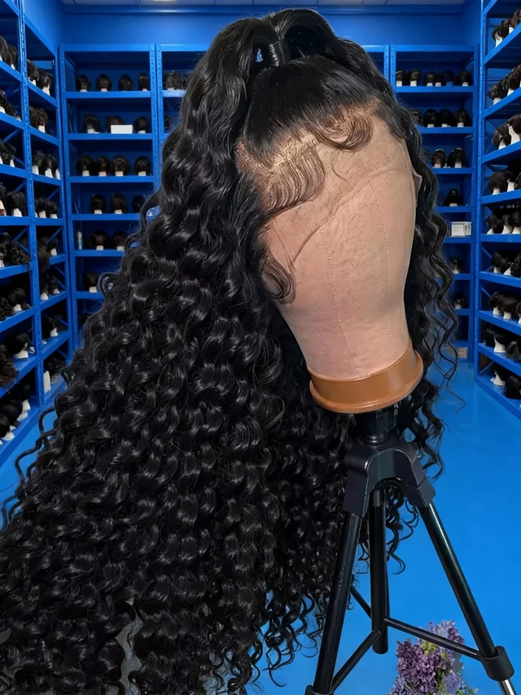 

13x4 Water Wave Human Hair Wigs 13x6 Jerry Curly Lace Front Wigs 40 42 Inch Loose Deep Wave Lace Frontal HD Glueless Wigs Human Hair Malaysia Virgin 300% High Density Natural Hairline Preplucked Baby Hair ﻿