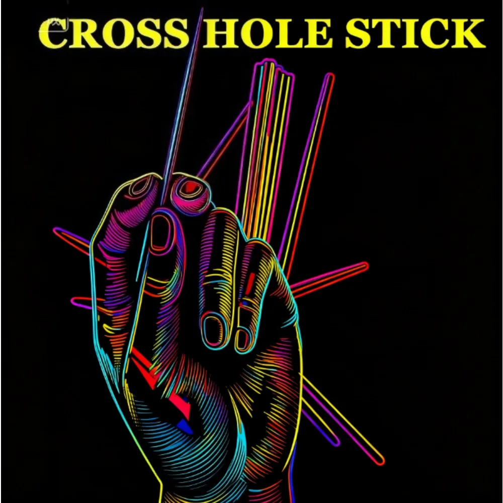 

Cross Hole Stick Magic Trick - Visual Illusion Prop, Impossible Jumping Stick Magic Easy To Do Magician Beginner
