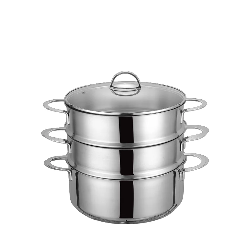 

Бытовая пароварка из нержавеющей стали 304, универсальная кастрюля для супа большой емкости, утолщенная многофункциональная кастрюля с двойными ушками для приготовления газа
