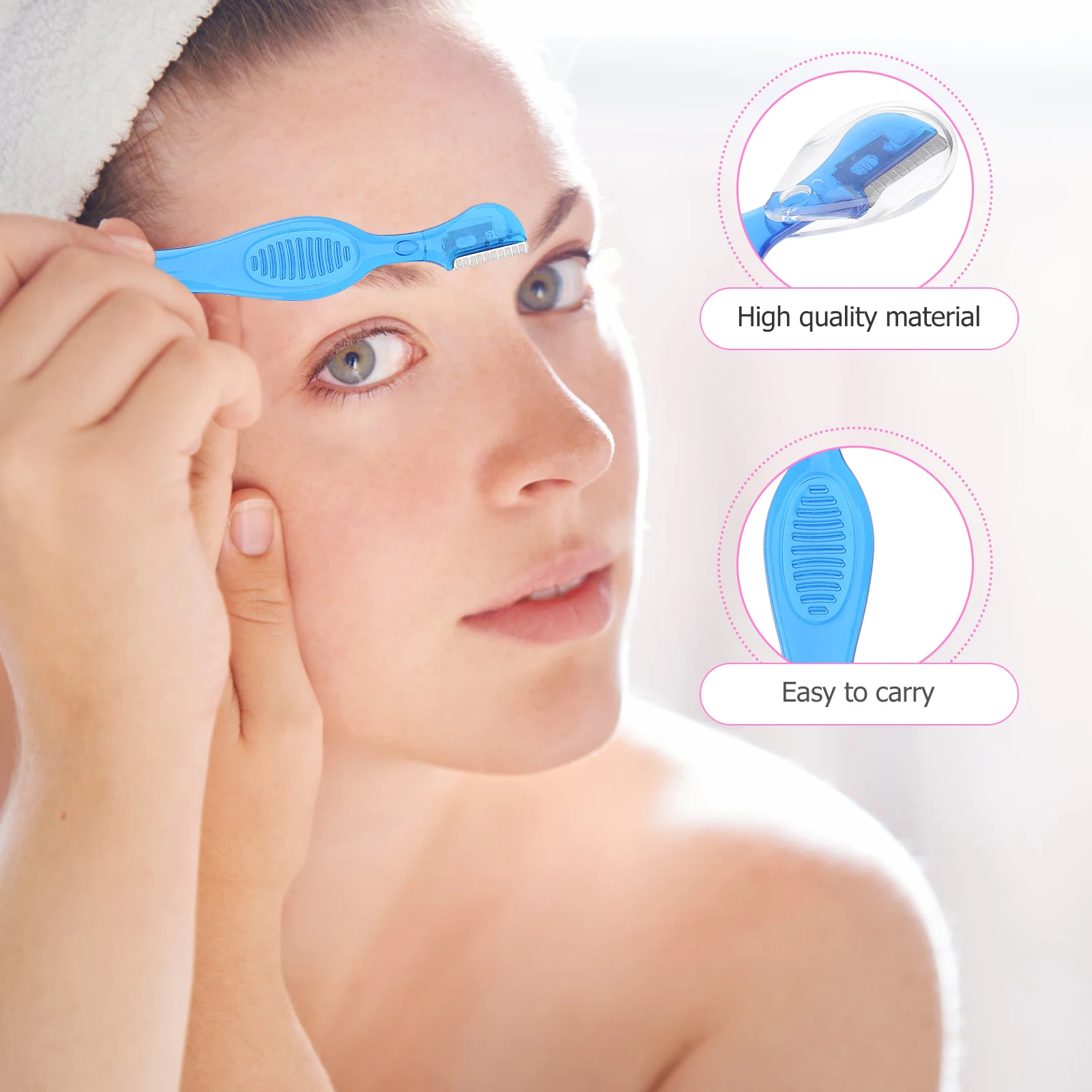 Rasoio per sopracciglia in acciaio inossidabile per donne Ragazze Strumento per la depilazione del viso liscio Shaper per sopracciglia portatile sottile Facile da maneggiare Senza dolore