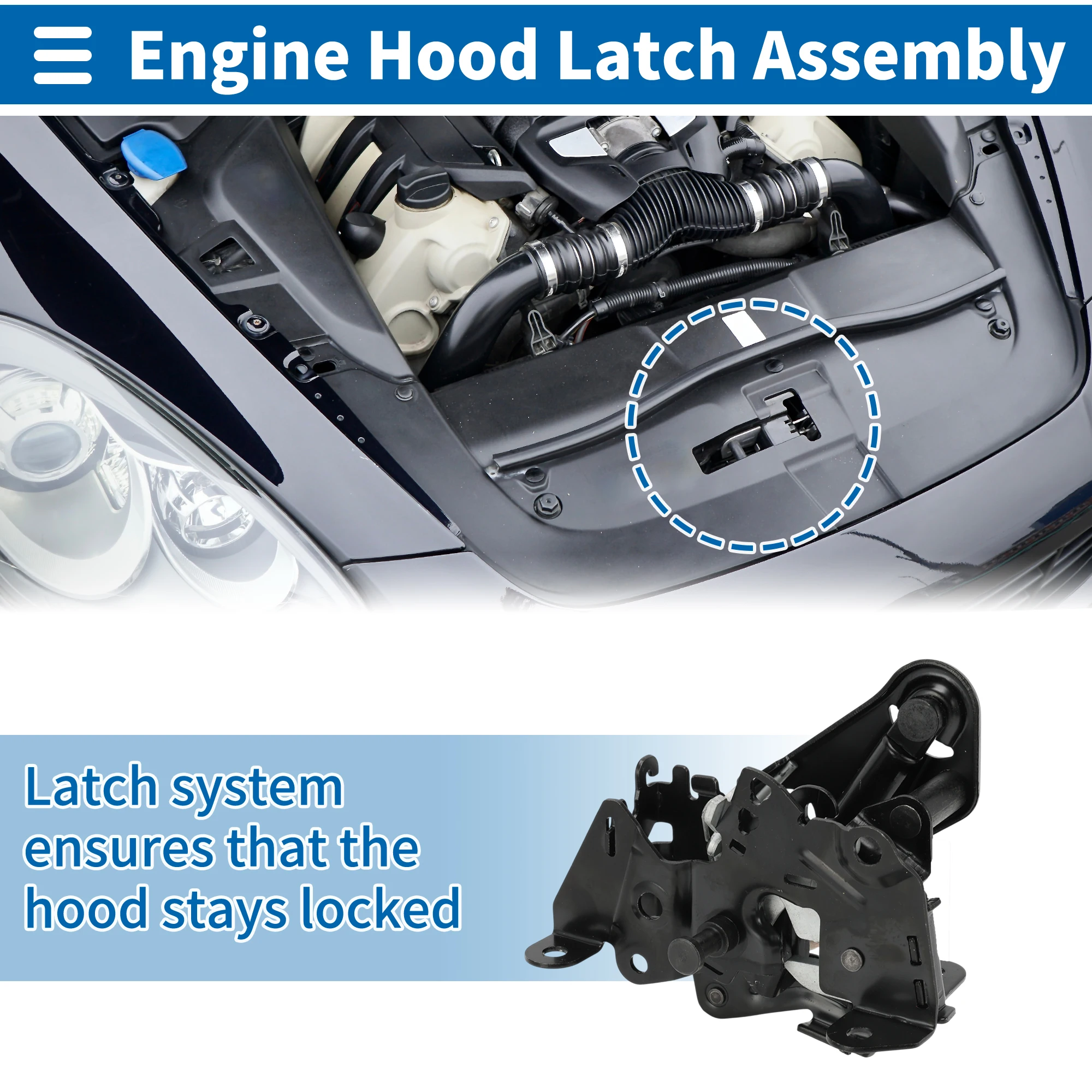 

UXCELL Защелка капота в сборе для BMW 528i Разблокировка замка капота двигателя No 51237206454